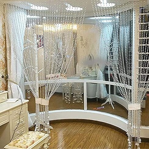 200Pcs/Set 14MM Transparent K9 Crystal Beads Chain Refraction Glass Chandelier Part Prisms Octagonal Beads Home Decor in Saudi Arabia