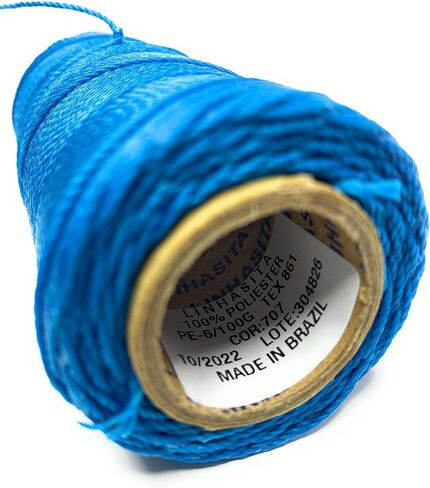 Linhasita Turquoise 1.5mm بوليستر خيط مشمع في البرازيل PE-6/100G TEX 861 COR 707 116 متر in Saudi Arabia