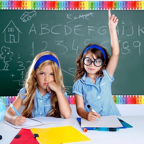 65.6 قدم حدود الحدود الحدود الحدود للحدود للوحة الإعلانات النقاط الملونة الحدود الملونة لمكتب المدرسة العودة إلى المعلم ديكورات المدرسة ابتكر موارد الحدود حلقة in Kuwait