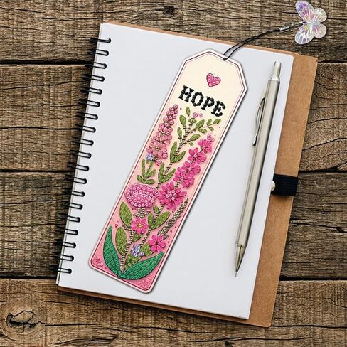 3pcs Flower Diamond Art Bookmarks, Rose Diamond Painting Bookmark Kits for Adult,DIY Gem Art Small Crafts with Rhinestone Tassel,Paint by Diamonds for Graduation Birthday Reader Gifts (flower-021) in Kuwait