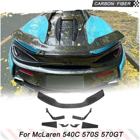 ألياف الكربون على رف المفسد متوافق مع مكلارين 540C 570S 2-باب 2015-2019 الأجزاء المخصصة جذع الشفاه الخلفية المفسد مجموعات المفسد in Kuwait