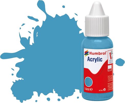 Humbrol Acrylic Paint - DB0023 No 23 Duck Egg Blue - Matt (14 ml) - Model Craft Paint, Acrylic Paint for Models Such as Vehicles, Planes, Diecast Figures and More - Artist Quality Modelling Paint in Kuwait