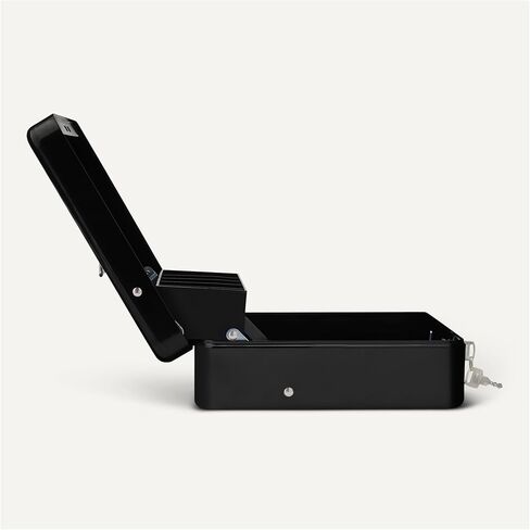 صندوق أمازون الأساسيات النقدي مع قفل مفتاح ودرج منظم الأموال ، 3.54 '' H x 11.81 '' W x 9.45 '' D ، Black in Kuwait