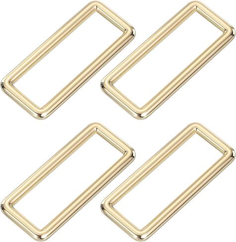 uxcell Metal Rectangle Ring, Metal Rectangular Buckle Webbing Strap Fastener for Bag Belt DIY Accessories in Saudi Arabia
