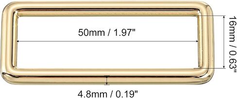 uxcell Metal Rectangle Ring, Metal Rectangular Buckle Webbing Strap Fastener for Bag Belt DIY Accessories in Saudi Arabia