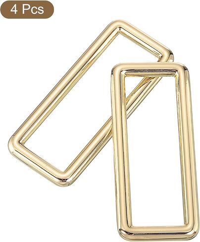 uxcell Metal Rectangle Ring, Metal Rectangular Buckle Webbing Strap Fastener for Bag Belt DIY Accessories in Saudi Arabia