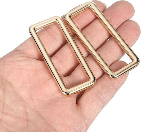 uxcell Metal Rectangle Ring, Metal Rectangular Buckle Webbing Strap Fastener for Bag Belt DIY Accessories in Saudi Arabia