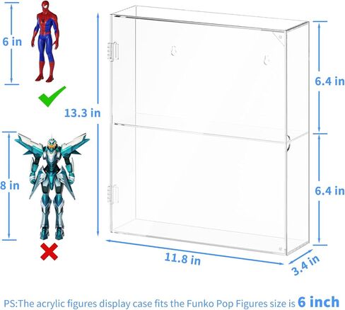 Aitee Acrylic Display Display for Mini Funko Pop Figures ، منظم خزانة تخزين الطبقة 3 من سطح المكتب أو سطح المكت in Kuwait