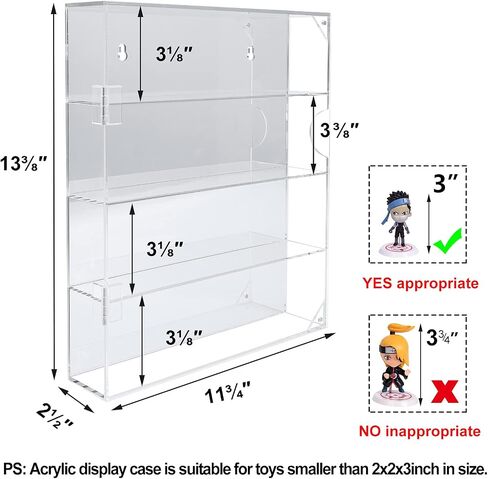 Aitee Acrylic Display Display for Mini Funko Pop Figures ، منظم خزانة تخزين الطبقة 3 من سطح المكتب أو سطح المكت in Kuwait