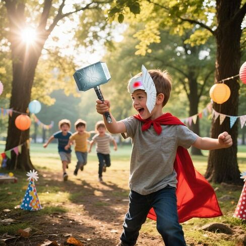 تلعب شخصية بطل الأطفال المطارق وقناع LED LED Light Mask Cape Children الأدوار الهدايا للأطفال in Saudi Arabia