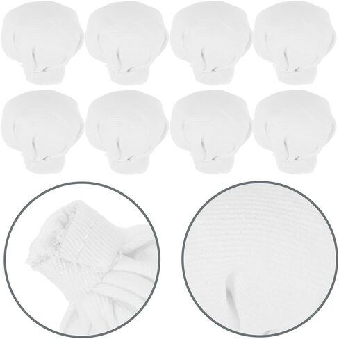 10pcs قبعة طاهي من القماش المصغرة اللطيفة لإكسسوارات حرفية DIY ، وقبعة مصغرة رائعتين للدمى والحرف والأبيض in Kuwait