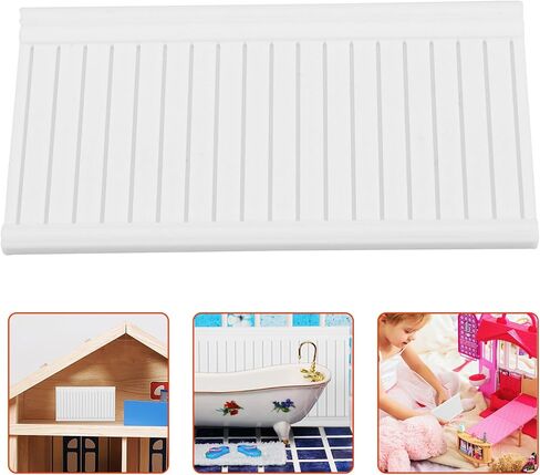 VOSAREA Miniature Wainscoting Panels Scale Dollhouse Wall Trim for Living Room Bathroom Bedroom Decoration Fine Craftsmanship for Elegant Dollhouse Furniture in Saudi Arabia