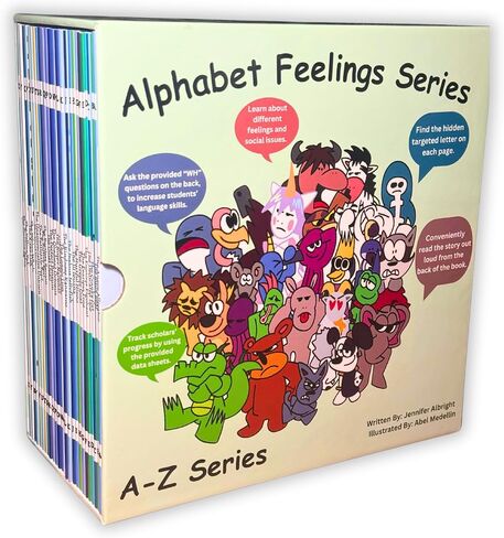 Alphabet Feelings Series – Complete A-Z Box Set (26 Books) + Stickers | Social-Emotional Learning for Kids, Teachers & Homeschool | Curriculum & Engagement Strategies Included in Saudi Arabia
