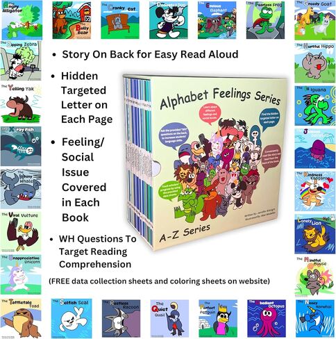 Alphabet Feelings Series – Complete A-Z Box Set (26 Books) + Stickers | Social-Emotional Learning for Kids, Teachers & Homeschool | Curriculum & Engagement Strategies Included in Saudi Arabia