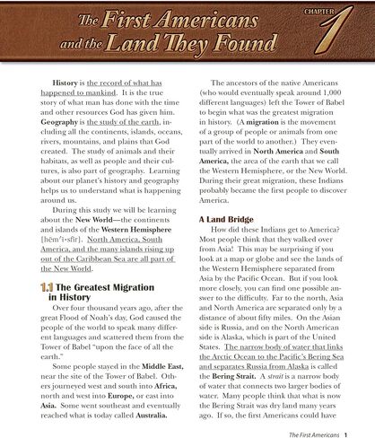 New World History and Geography in Christian Perspective - Abeka 6th Grade 6 Western Hemisphere History of North America and South America Student Textbook in Saudi Arabia