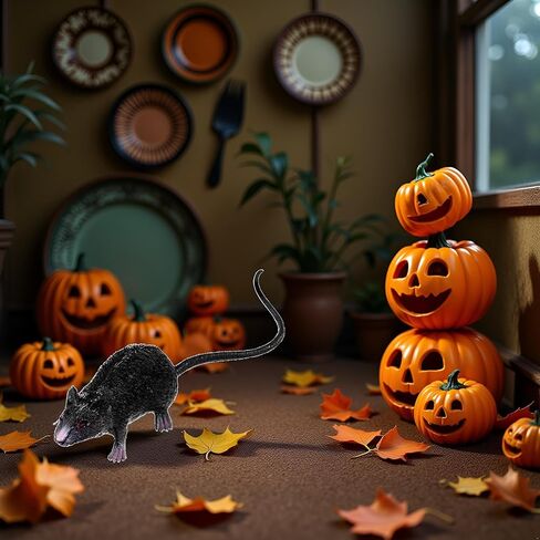 Plastic Halloween Rat, Realistic Fake Mouse for Party Decorations, Creepy Prank Props, Spooky April Fool's Day Trick, Lifelike Mice Figures for Party and Haunted House Decor, Decorations (Grey) in Saudi Arabia
