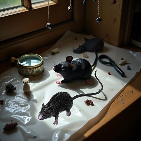Plastic Halloween Rat, Realistic Fake Mouse for Party Decorations, Creepy Prank Props, Spooky April Fool's Day Trick, Lifelike Mice Figures for Party and Haunted House Decor, Decorations (Grey) in Saudi Arabia