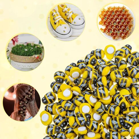 150pcs نحل خشبي صغير للحرف الصغيرة الصغيرة نحلة ديكور ذاتي العسل النحل زخارف ديكور زخارف للفنون الحرف الوطن ديكور. in Kuwait