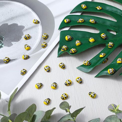 150pcs نحل خشبي صغير للحرف الصغيرة الصغيرة نحلة ديكور ذاتي العسل النحل زخارف ديكور زخارف للفنون الحرف الوطن ديكور. in Kuwait