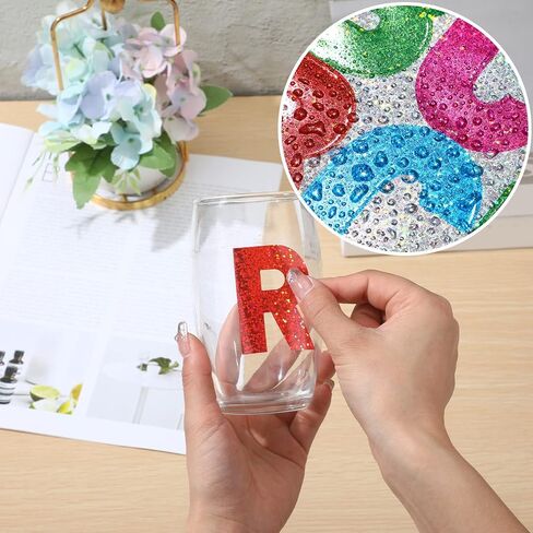 Chinco 232 Pcs 24 Sheets Large Letter Stickers 2.5 Inch Alphabet Letter Stickers Self Adhesive Stickers for Bulletin Board Classroom Window Door Decor(Laser Style,Rainbow Colors) in Saudi Arabia