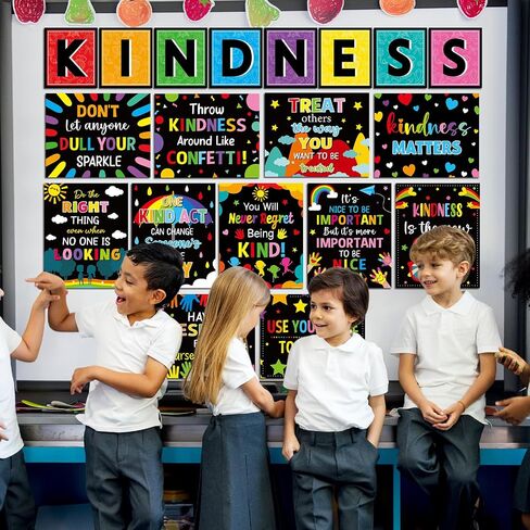 gisgfim 19Pcs Classroom Kindness Posters Growth Mindset Kindness Bulletin Board Empathy Inspirational Classroom Decorations for Preschool Elementary Middle School Learning Wall Art Decor in Saudi Arabia