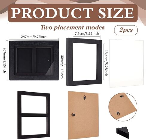 Benecreat 2PCS PSA إطار عرض بطاقة متدرج ، إطار عرض بطاقة التداول السوداء ، مربع عرض بطاقة كوميدية مثبتة على الحائط لبطاقة كرة السلة لكرة القدم للبيسبول ، 8.15 × 9.72 بوصة ، 2 crads in Saudi Arabia