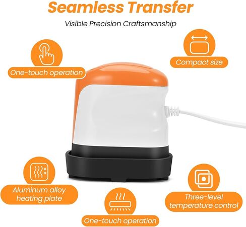 Heat Press Machine Mini Heat Press 3.5 "x 2.4", Portable Heat Press Fast Up to 356℉(180 ºC), Portable Easy Press for T-Shirts, Shoes, Bags, Hats, and Vinyl HTV Heat Transfer Projects in Saudi Arabia