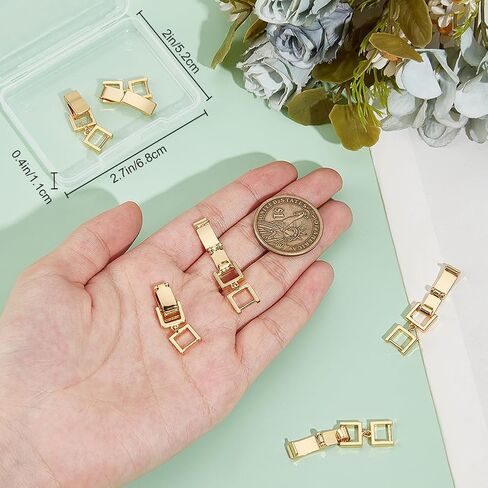 Beebeecraft 1 Box 6Pcs Bracelet Fold Over Clasps 29mm Real 24K Gold Plated Brass Foldover Clasp Extender Jewelry Extension Fold Over Clasp for Jewelry Making Bracelet Necklace Supplies DIY Crafts in Saudi Arabia