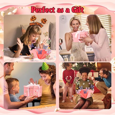 Butterfly Explosion Black Gift Box ، Diy DIY فريد من نوعه انفجار هدايا ، صندوق هدايا ، طيران ، أسود لأعياد الميلاد ، التخرج ، الزفاف ، استحمام الطفل ، الذكرى السنوية in Kuwait