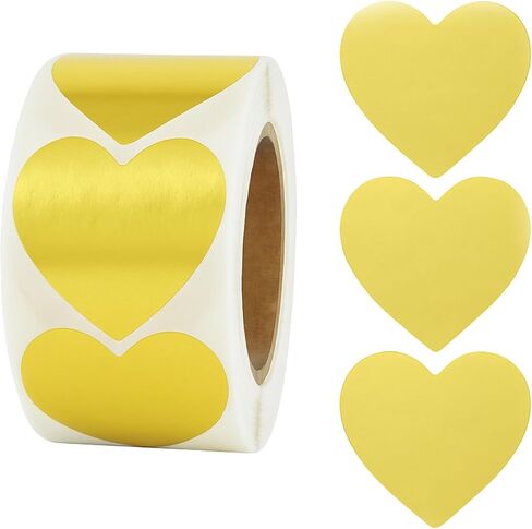 Heart Stickers - 500Pcs 1.5Inch Valentines Day Heart Stickers Glitter Colored Heart-Shaped Sticker for Kid Reward Classroom Self-Adhesive Love Incentive Sticker for Envelope Birthday Wedding in Kuwait