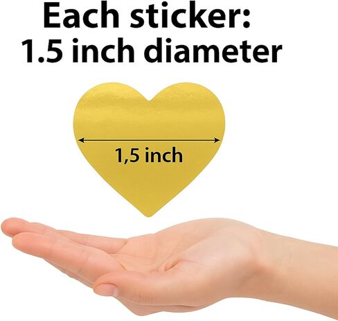 Heart Stickers - 500Pcs 1.5Inch Valentines Day Heart Stickers Glitter Colored Heart-Shaped Sticker for Kid Reward Classroom Self-Adhesive Love Incentive Sticker for Envelope Birthday Wedding in Kuwait