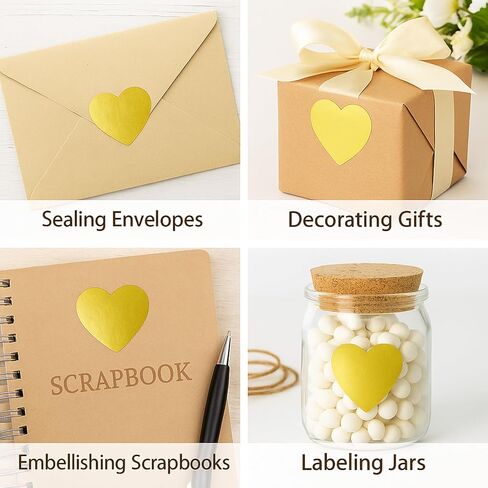 Heart Stickers - 500Pcs 1.5Inch Valentines Day Heart Stickers Glitter Colored Heart-Shaped Sticker for Kid Reward Classroom Self-Adhesive Love Incentive Sticker for Envelope Birthday Wedding in Kuwait