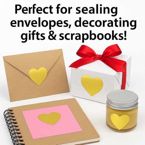 Heart Stickers - 500Pcs 1.5Inch Valentines Day Heart Stickers Glitter Colored Heart-Shaped Sticker for Kid Reward Classroom Self-Adhesive Love Incentive Sticker for Envelope Birthday Wedding in Kuwait