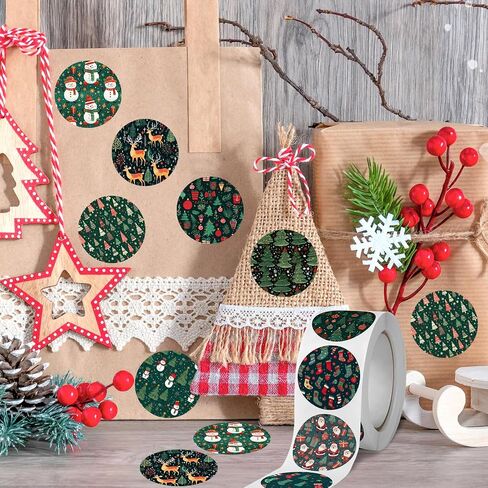 500pcs ملصقات لفة عيد الميلاد 1 "ملصقات غلاف مظروف جولة عتيقة عيد ميلاد عيد ميلاد العلامة العلامة الختم لصالح حفلات الحفلات عيد الميلاد ، المظروف ، الكتاب ، البطاقات ، الهدية in Saudi Arabia