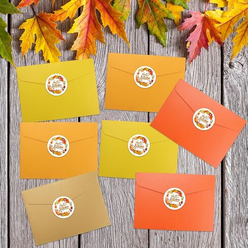 360 PCS Hello Fall Stickers for Envelopes, Round Hello Autumn Stickers for Kid Candy Bags Envelope Seals Gifts Card Fall Autumn Harvest Thanksgiving Party Favors Decoration, 1.5 in in Saudi Arabia