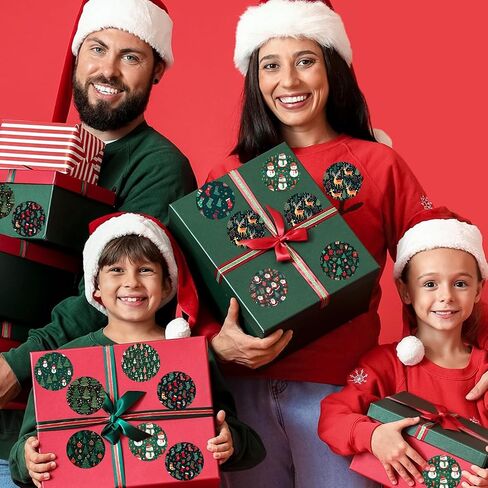 500pcs ملصقات لفة عيد الميلاد 1 "ملصقات غلاف مظروف جولة عتيقة عيد ميلاد عيد ميلاد العلامة العلامة الختم لصالح حفلات الحفلات عيد الميلاد ، المظروف ، الكتاب ، البطاقات ، الهدية in Saudi Arabia