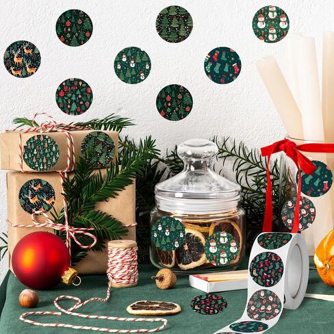 500pcs ملصقات لفة عيد الميلاد 1 "ملصقات غلاف مظروف جولة عتيقة عيد ميلاد عيد ميلاد العلامة العلامة الختم لصالح حفلات الحفلات عيد الميلاد ، المظروف ، الكتاب ، البطاقات ، الهدية in Saudi Arabia