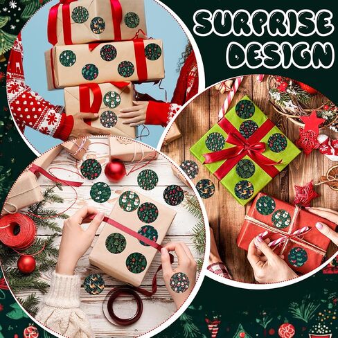 500pcs ملصقات لفة عيد الميلاد 1 "ملصقات غلاف مظروف جولة عتيقة عيد ميلاد عيد ميلاد العلامة العلامة الختم لصالح حفلات الحفلات عيد الميلاد ، المظروف ، الكتاب ، البطاقات ، الهدية in Saudi Arabia
