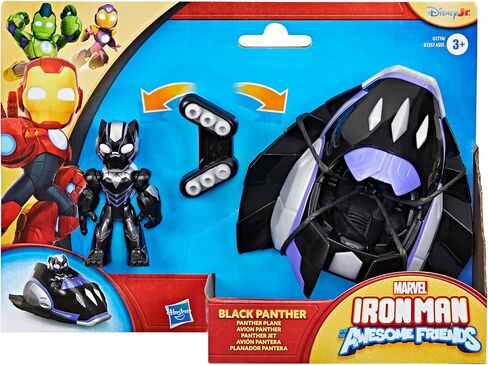 الرجل الحديدي وأصدقائه الرائعون Marvel Black Panther Plane Action Figure & Toy Mosten ، 3 بوصة (7.6 سم) ألعاب Hero Super Hero للأطفال ، الذين تتراوح أعمارهم بين 3+ in Saudi Arabia