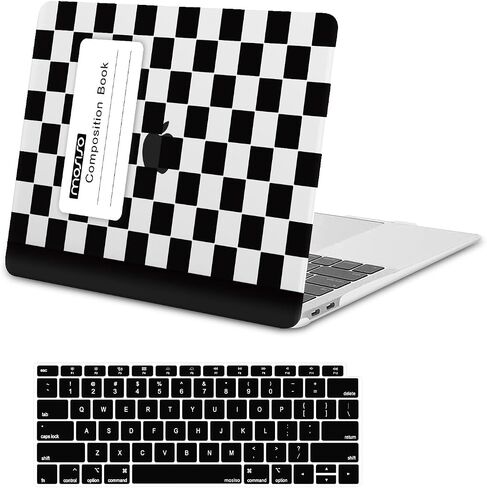 MOSISO Compatible with MacBook Air 13 inch Case 2022 2021 2020 2019 2018 Release A2337 M1 A2179 A1932, Plastic Hard Shell Case&Keyboard Cover for MacBook Air 13.3 inch, Checkerboard Composition Book in Saudi Arabia