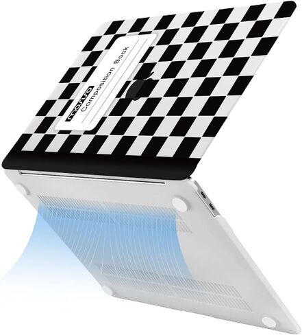 MOSISO Compatible with MacBook Air 13 inch Case 2022 2021 2020 2019 2018 Release A2337 M1 A2179 A1932, Plastic Hard Shell Case&Keyboard Cover for MacBook Air 13.3 inch, Checkerboard Composition Book in Saudi Arabia
