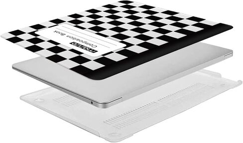 MOSISO Compatible with MacBook Air 13 inch Case 2022 2021 2020 2019 2018 Release A2337 M1 A2179 A1932, Plastic Hard Shell Case&Keyboard Cover for MacBook Air 13.3 inch, Checkerboard Composition Book in Saudi Arabia