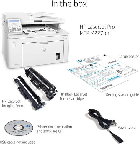 NewH-PLaser-Jet Pro MFP Wired Monochrome All-in-One Laser Printer, White - Print Scan Copy Fax - USB, NFC, Ethernet Connectivity, 30 ppm, 1200 x 1200 dpi, Auto 2-Sided Printing, 35-Sheet ADF in Saudi Arabia