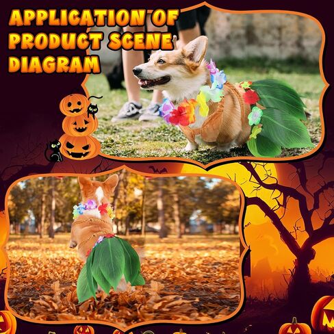 3 PCS Halloween Pets Comples Cog Dog Chore Hawaiian يشمل Hula Dress Bikini Top Flower Lei Boho الرقبة للكلاب الصغيرة المتوسطة جرو الزي الهالوين Cosplay Supply in Saudi Arabia