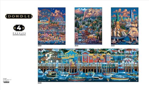 ألعاب Buffalo - Eric Dowdle - 4 × 1 Multipack - Dowdle 4 في 1 Multipack - الألغاز بانوراما متعددة للبالغين - لغز صعب مثالي لليالي اللعبة - يختلف الحجم النهائي in Saudi Arabia