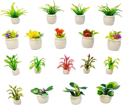 24 PCS Mini Cactus Decor for Dollhouse Resin Tiny Cactus for Crafts Micro Miniature Cactus for Fairy Garden Dollhouse Micro Micro Decoration (A) in Kuwait