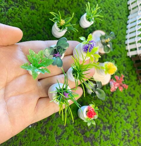 24 PCS Mini Cactus Decor for Dollhouse Resin Tiny Cactus for Crafts Micro Miniature Cactus for Fairy Garden Dollhouse Micro Micro Decoration (A) in Kuwait