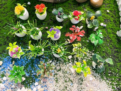 24 PCS Mini Cactus Decor for Dollhouse Resin Tiny Cactus for Crafts Micro Miniature Cactus for Fairy Garden Dollhouse Micro Micro Decoration (A) in Kuwait