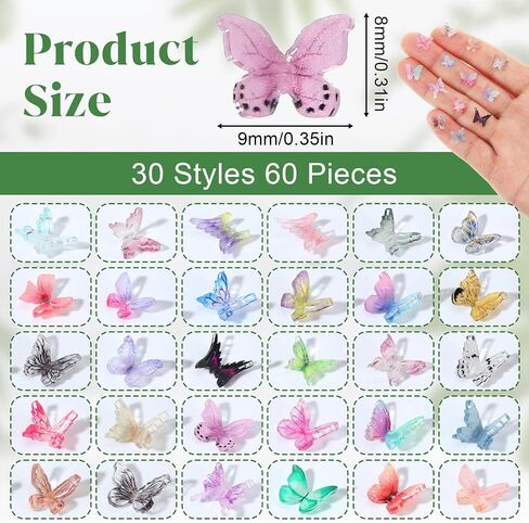 100 PCS راتنج الفراشات مصغرة مصغرة ملحقات دمية صغيرة الدقيقة التماثيل راتنج الفراشات التماثيل الربيع زخارف الفنية in Saudi Arabia