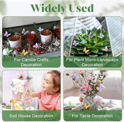 100 PCS راتنج الفراشات مصغرة مصغرة ملحقات دمية صغيرة الدقيقة التماثيل راتنج الفراشات التماثيل الربيع زخارف الفنية in Saudi Arabia